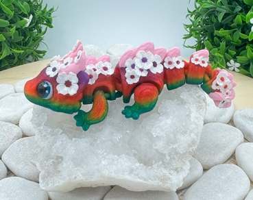 Blütenzauber-Drachen – Regenbogenfarben weiße Blüten