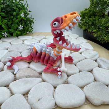Skelett Raptor mit Grimasse – Mit kleinem Makel