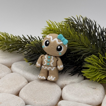 Mini Lebkuchen-Mädchen – Die süßeste Dekoidee für die Weihnachtszeit Blau