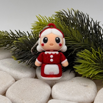 Mini-Weihnachtsfrau – Festlicher Anhänger mit Charme