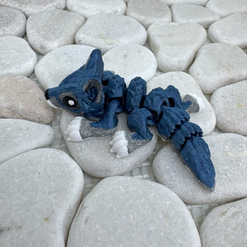 Kleiner Wolf – Fantasie & Eleganz Mitternachtsblau Mini
