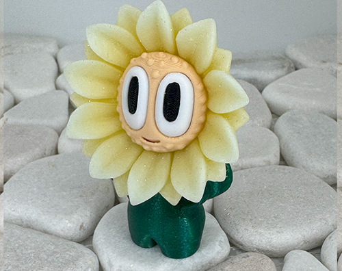 Sonnenblume Weiß Glitzer