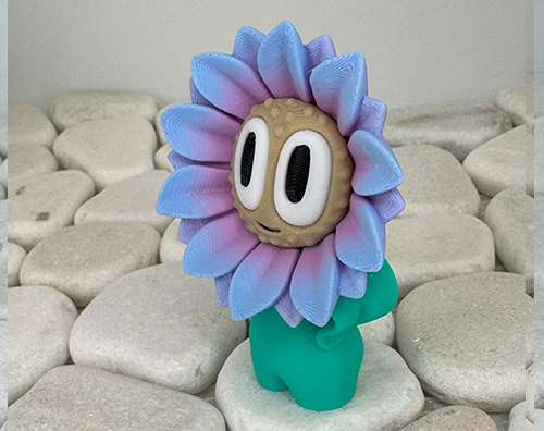 Sonnenblume Rosa Blau