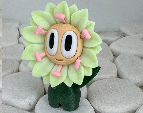 Sonnenblume Weiß Glitzer