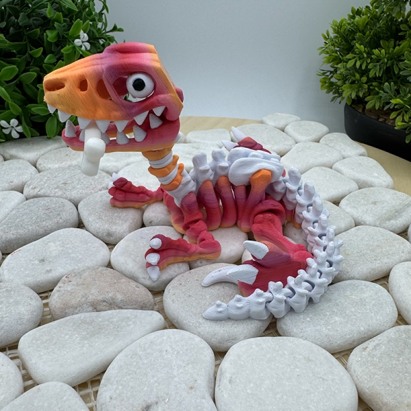 Skelett Raptor mit Grimasse – Mit kleinem Makel