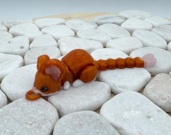 Baby Maus Braum mit beweglichem Schwanz Anhänger