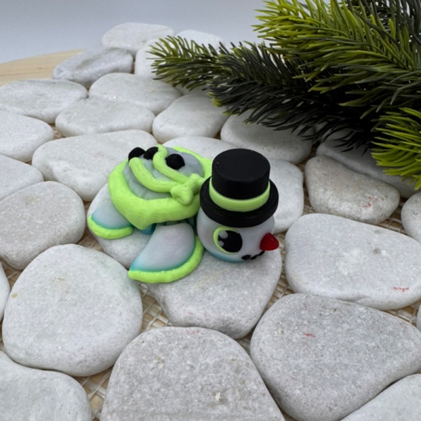 Schneemann-Schildkröte – Winterlicher Zauber in Schildkrötenform