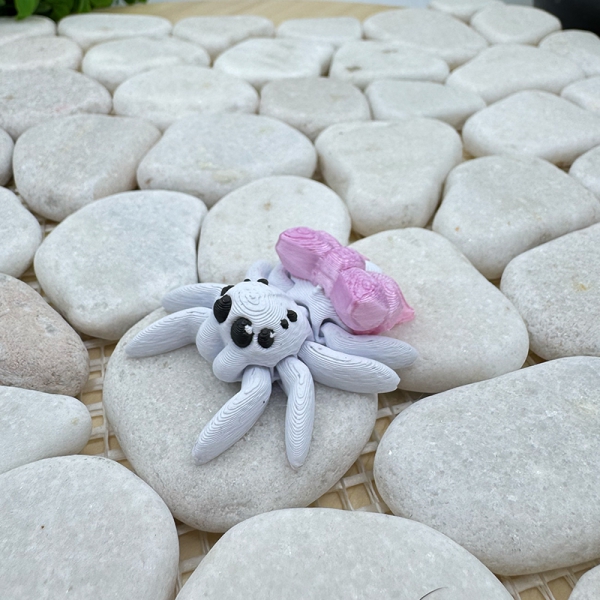 Mini Schleifen‑Spinne – Zuckersüß mit Schleife auf dem Rücken